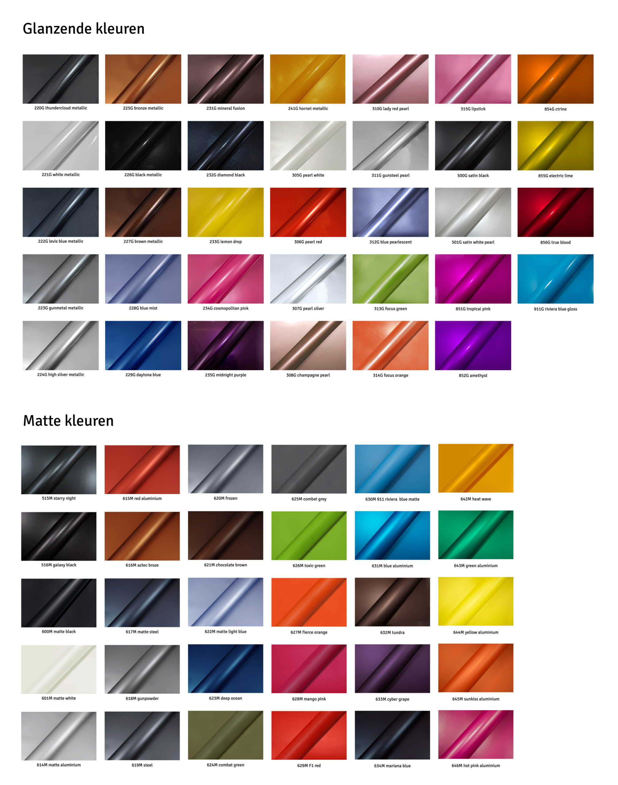 wrap kleuren